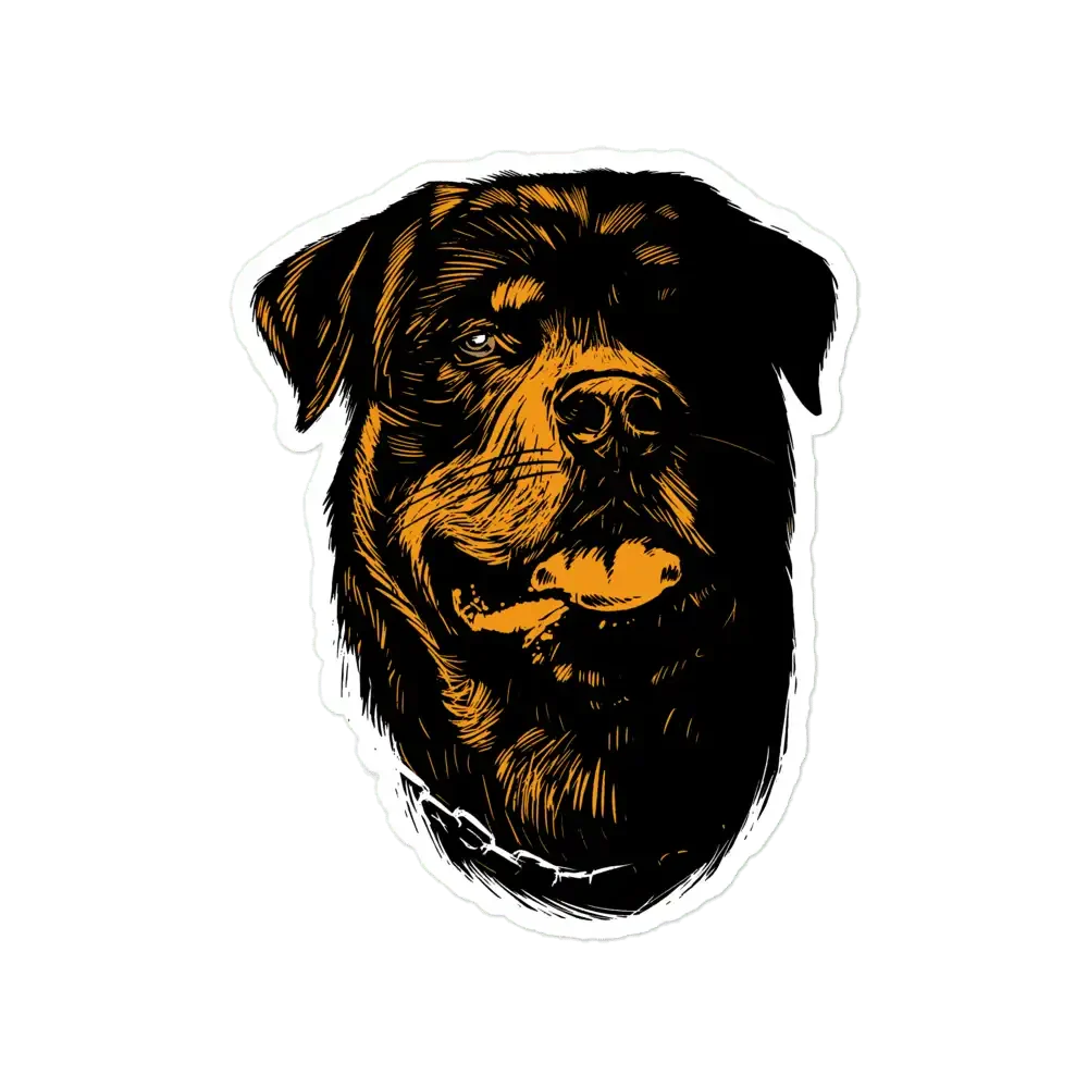 Hand Drawn Dog Head Sticker