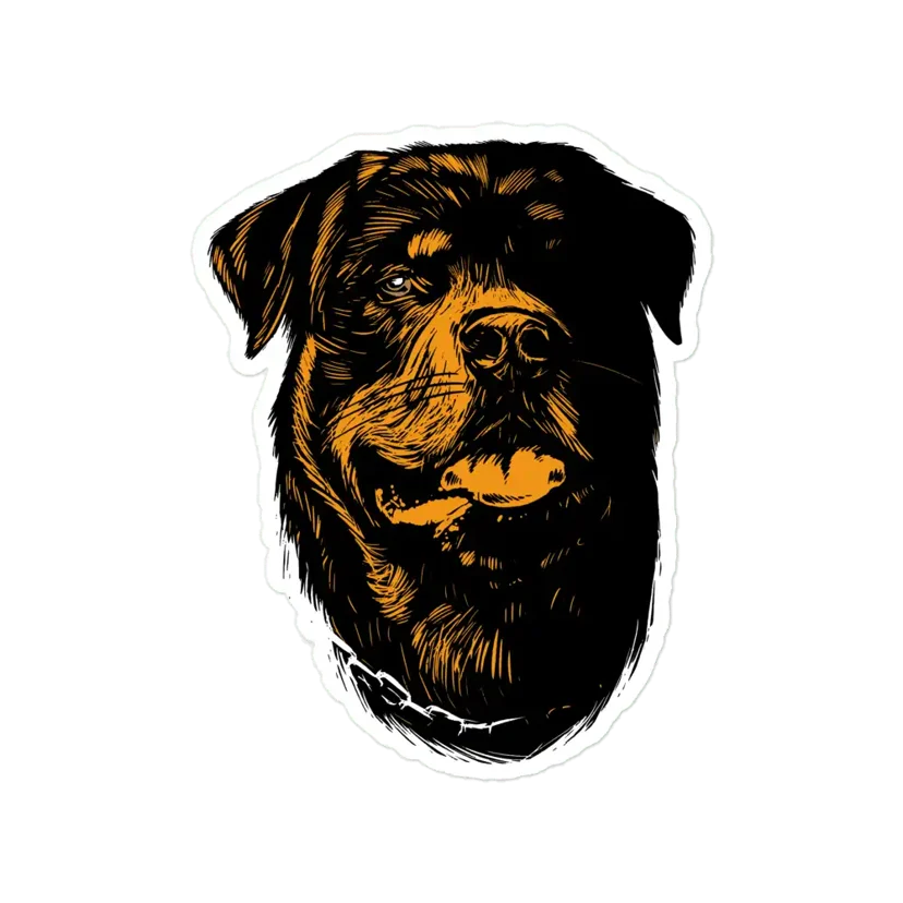 Hand Drawn Dog Head Sticker