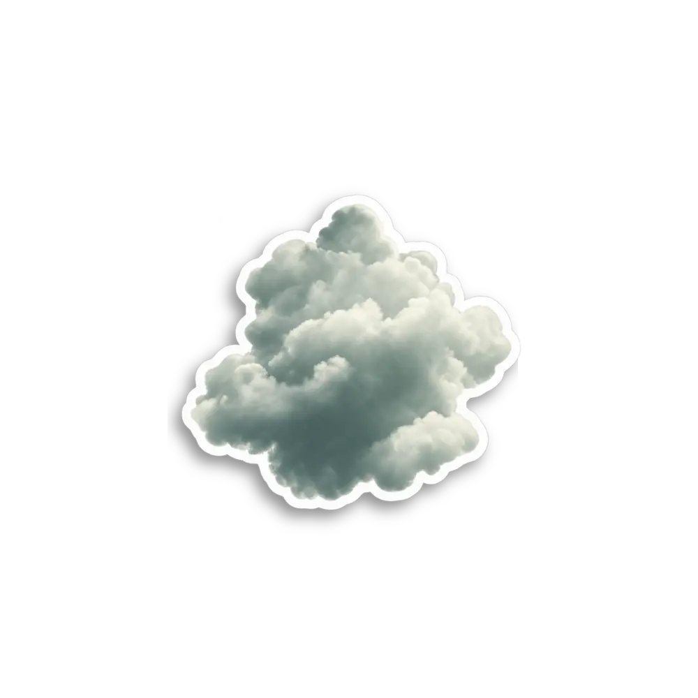Green Cloud Sticker