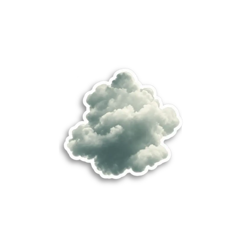 Green Cloud Sticker