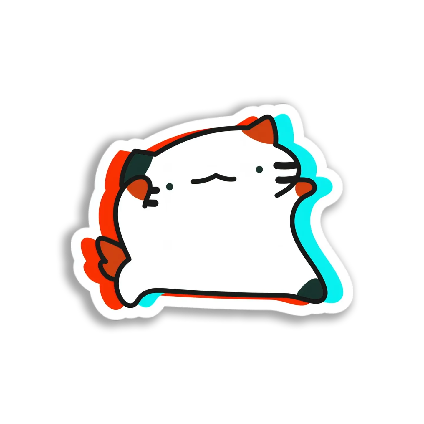 Cute Running Cat Sticker