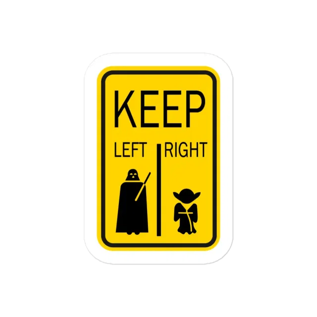 Star Wars Sign Keep Left or Right Sticker