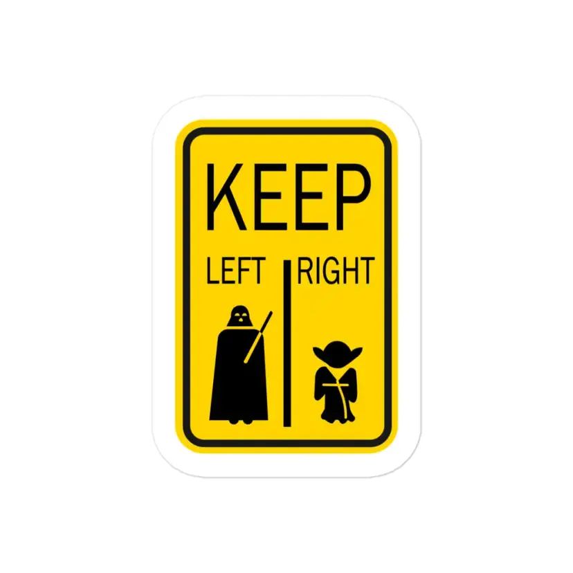 Star Wars Sign Keep Left or Right Sticker