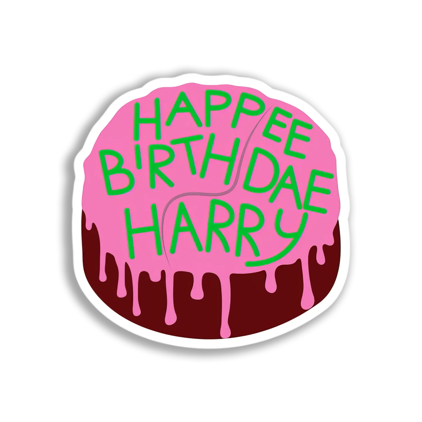 Harry's Birthday Cake Sticker