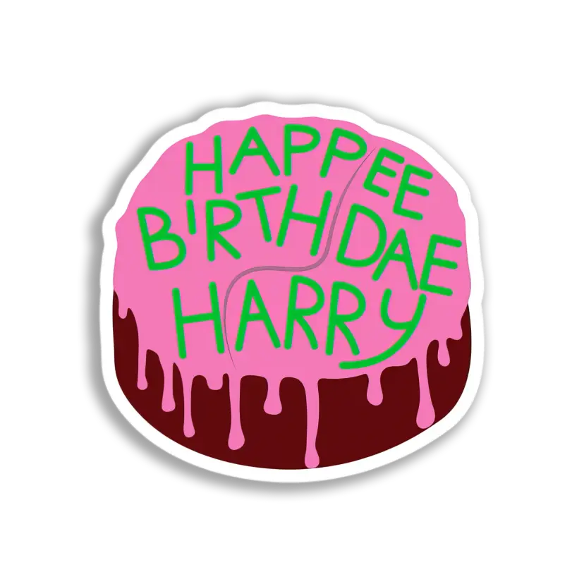 Harry's Birthday Cake Sticker