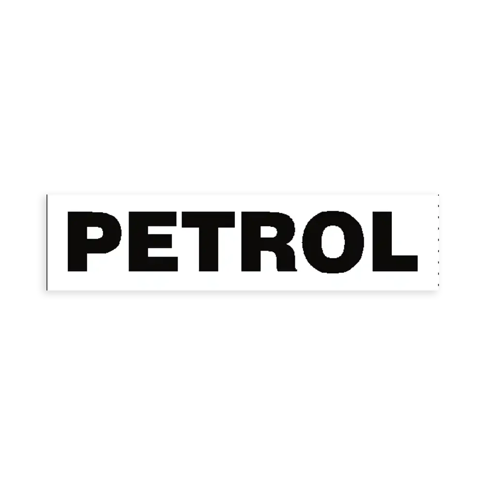 Petrol Fuel Sign Car Sticker White