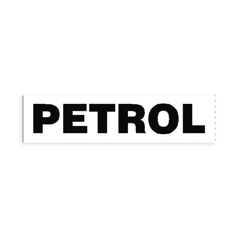 Petrol Fuel Sign Car Sticker White