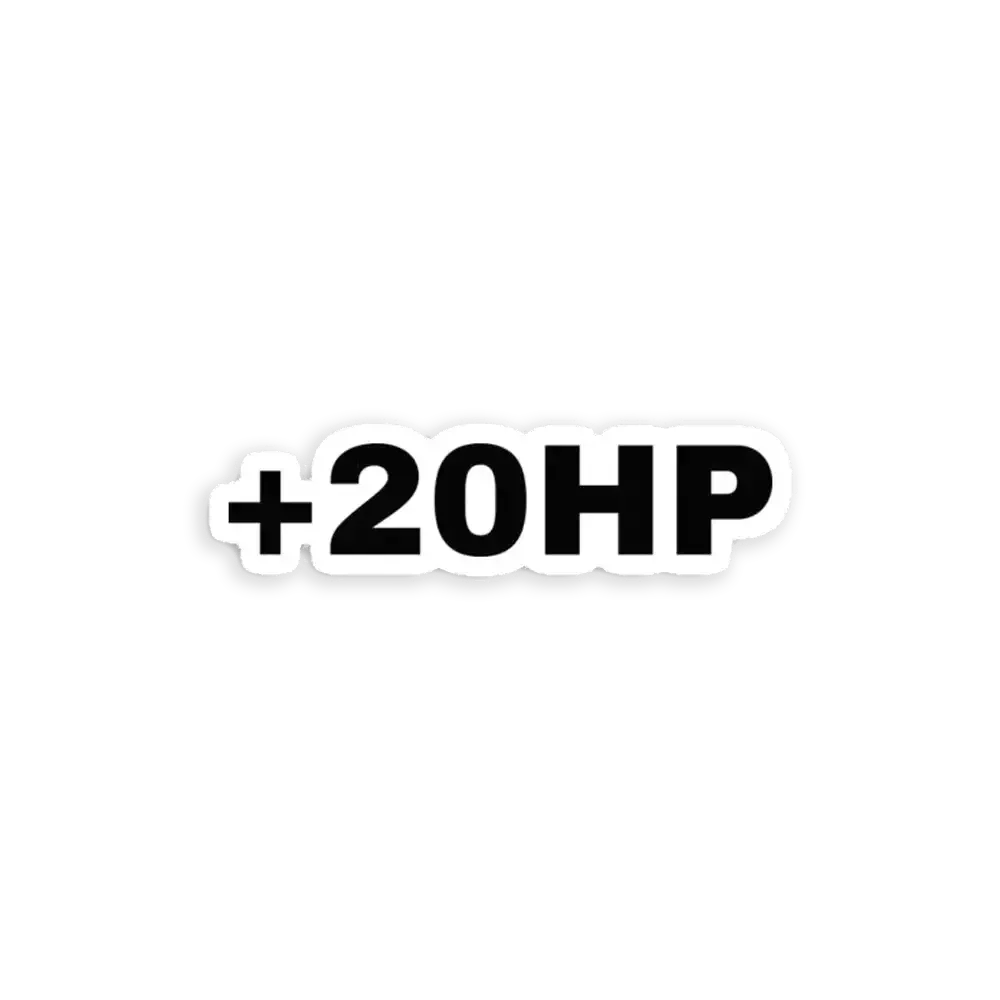 Plus 20 hp Sticker