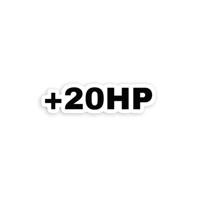 Plus 20 hp Sticker