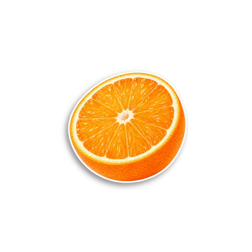Orange Half Sticker