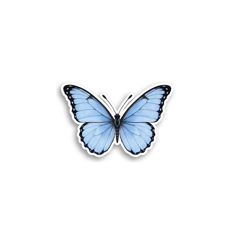 Blue Butterfly Sticker