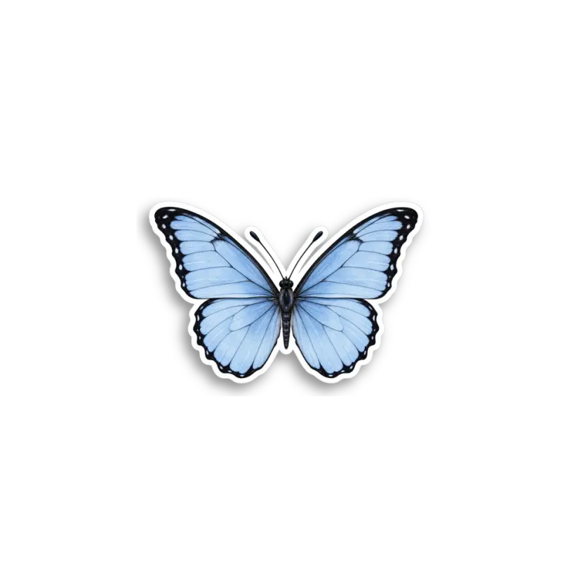 Blue Butterfly Sticker