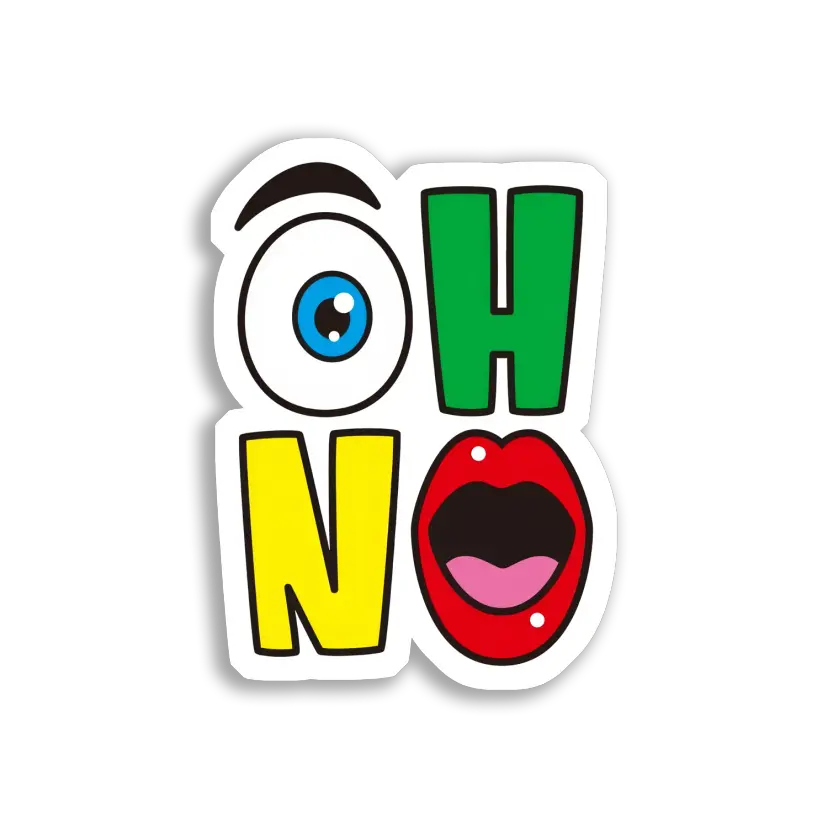 Oh No! Surprised Face Sticker
