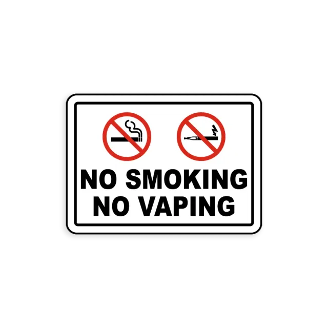 No Smoking No Vaping Sticker
