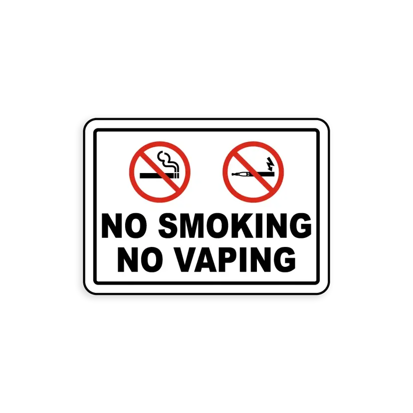 No Smoking No Vaping Sticker