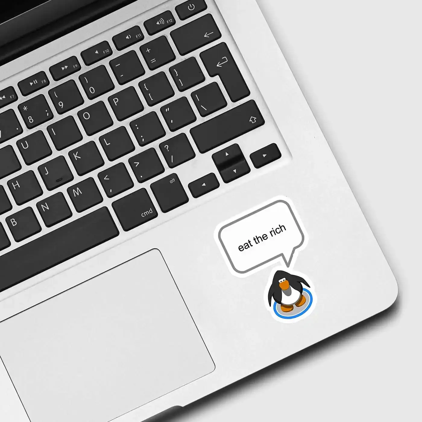 Eat the rich penguin Sticker