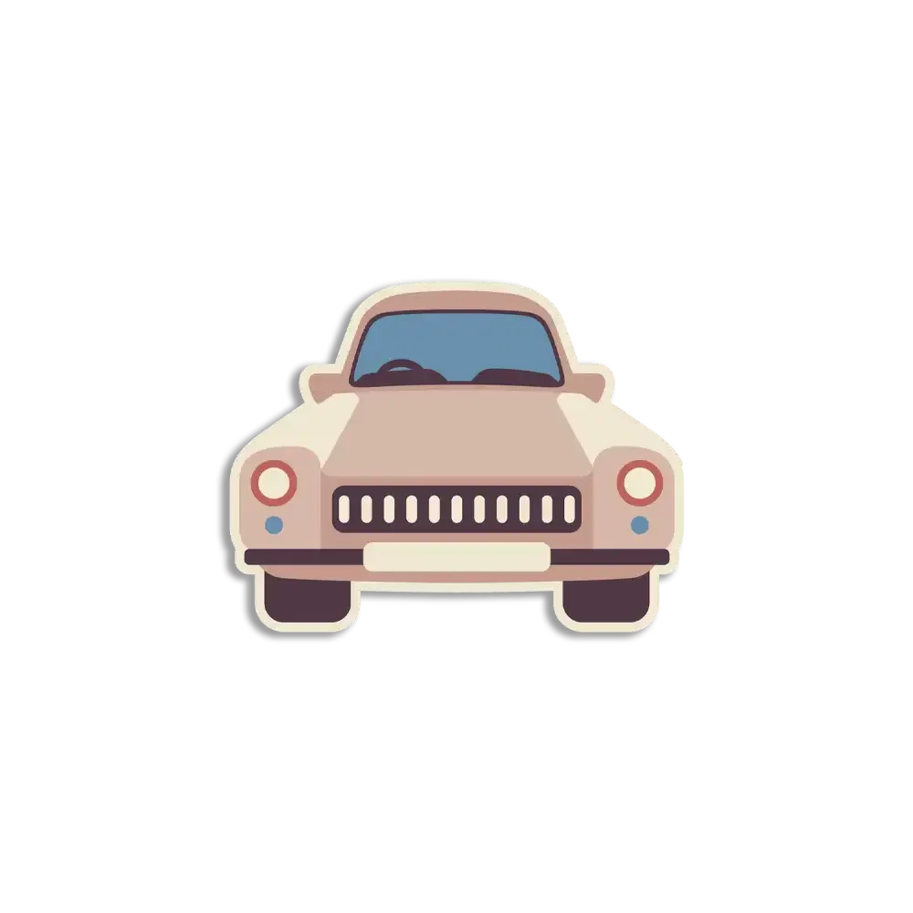 Vintage Car Sticker