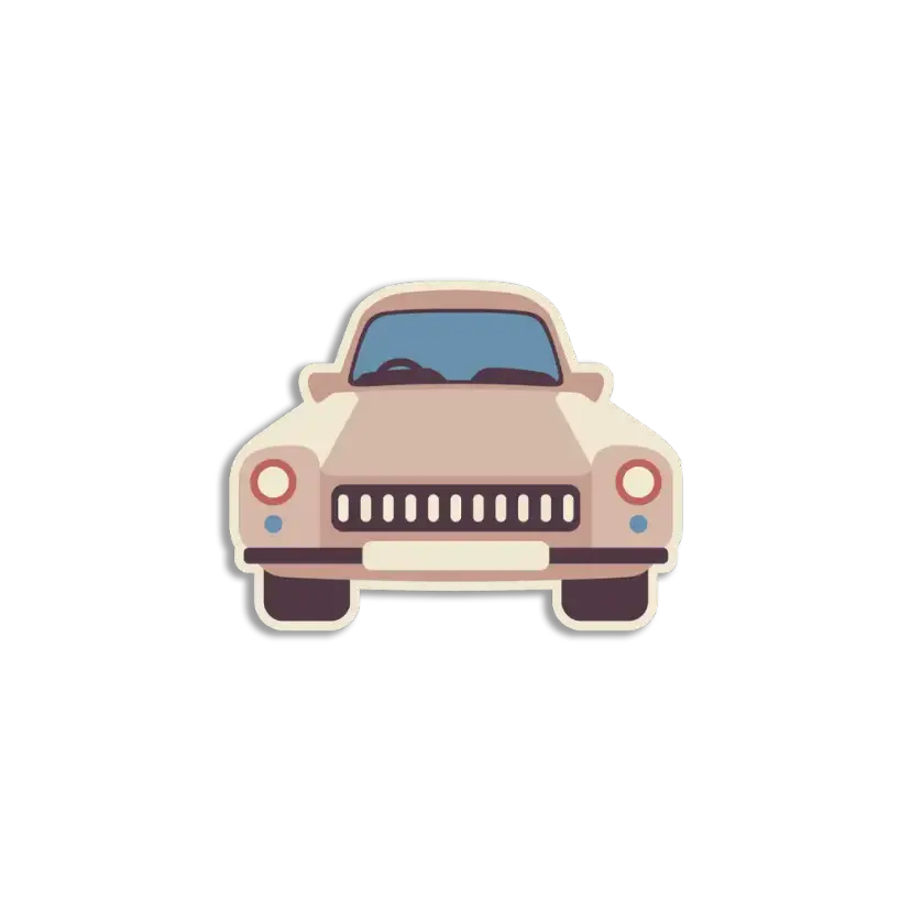 Vintage Car Sticker