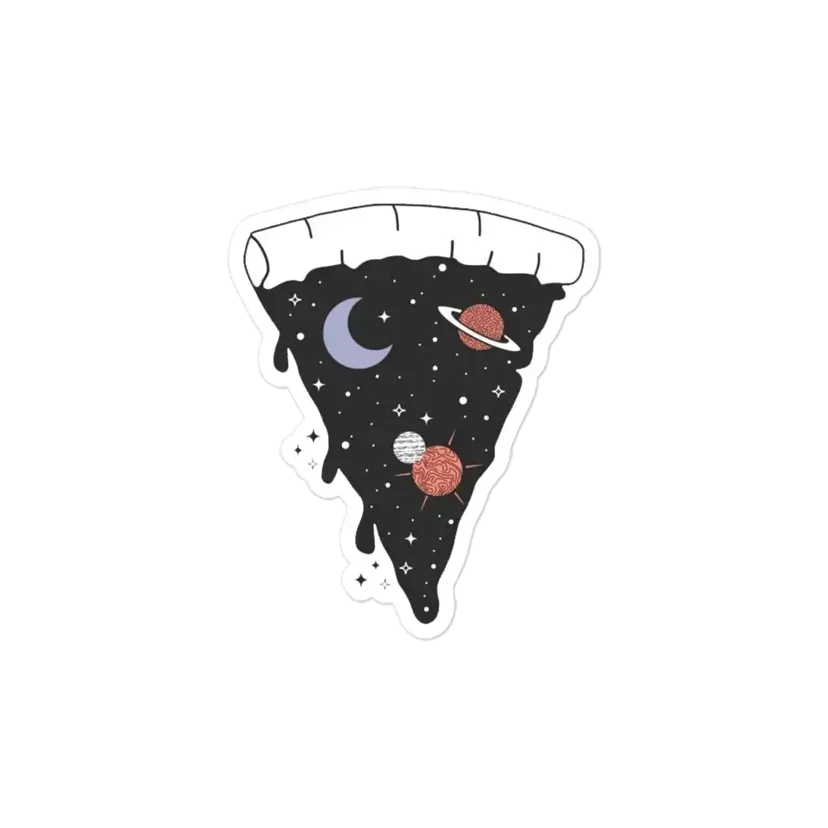 Pizza Space Sticker