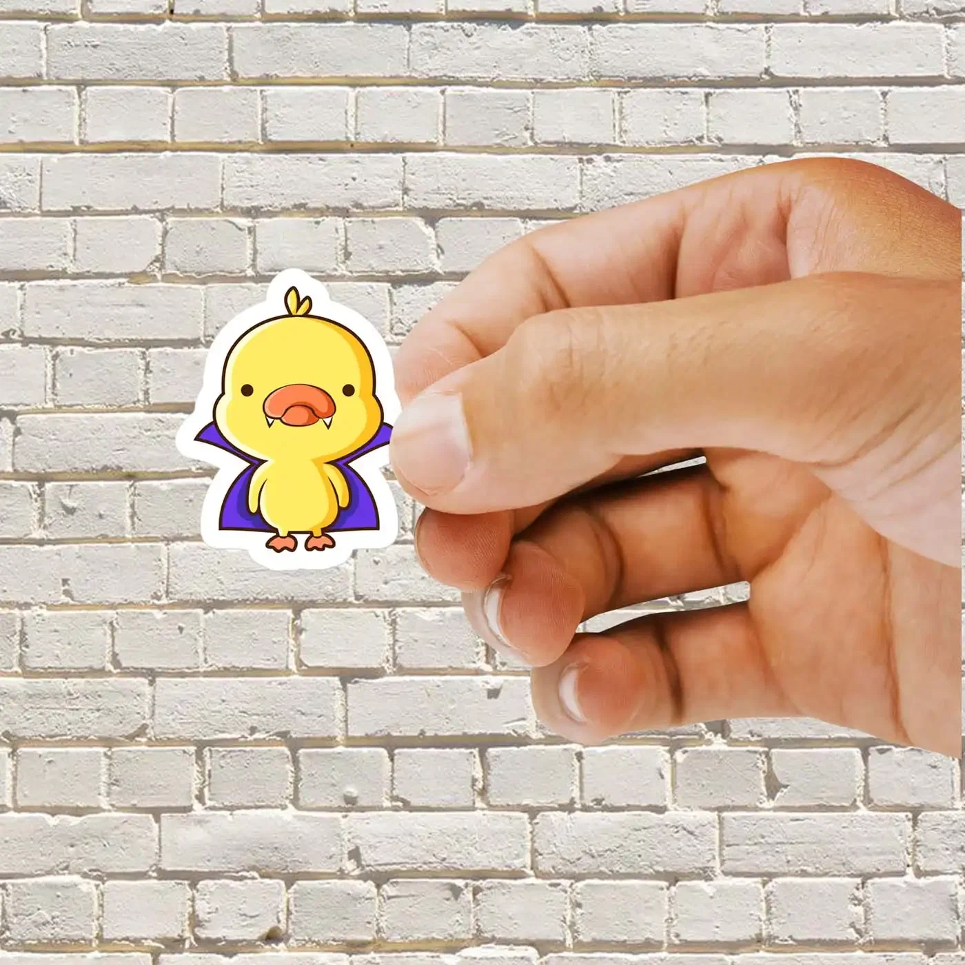 Yellow Vampire Duck Sticker