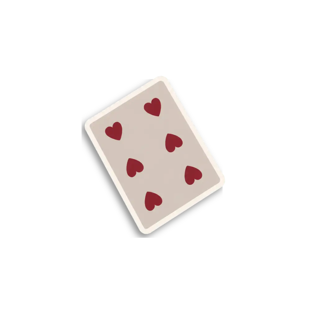Hearts Playing Card Sticker