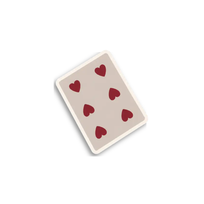 Hearts Playing Card Sticker