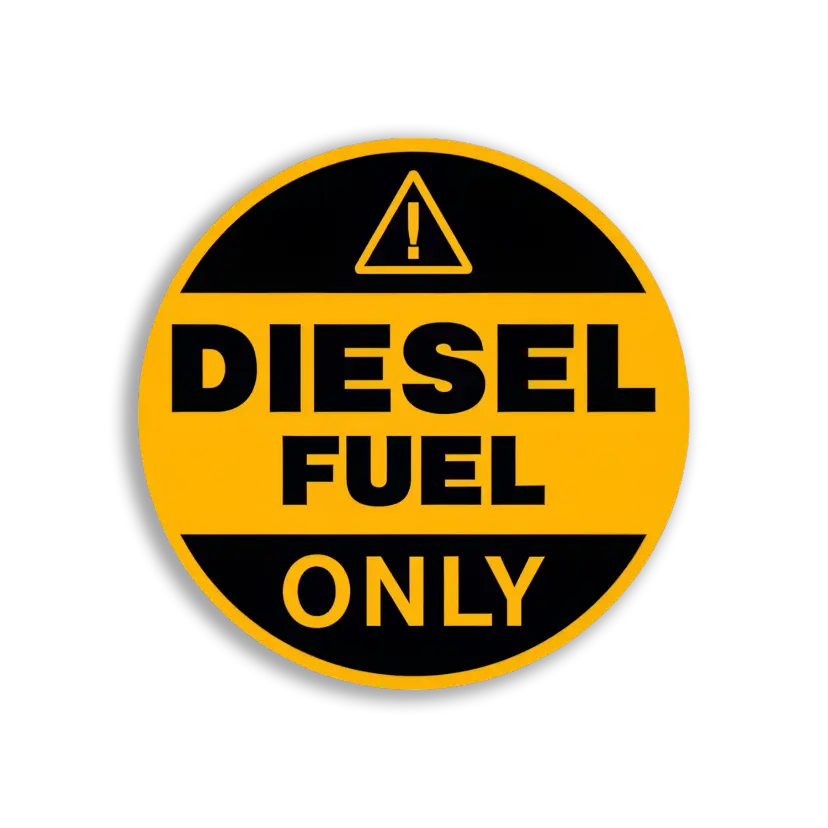Diesel Fuel Only Sign Car Sticker