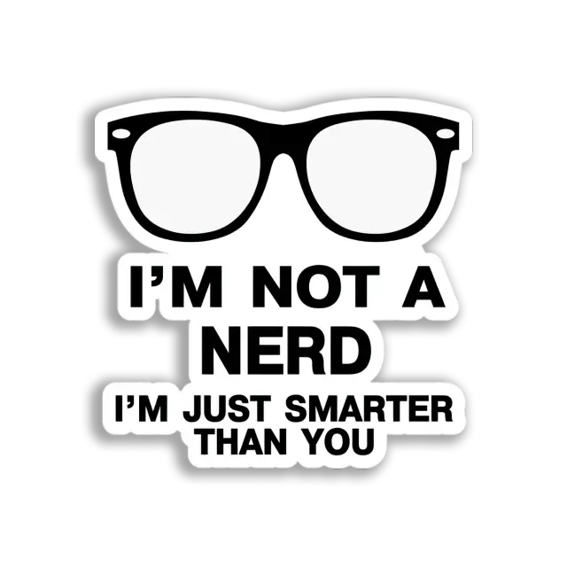 Nerd Glasses Graphic Sticker