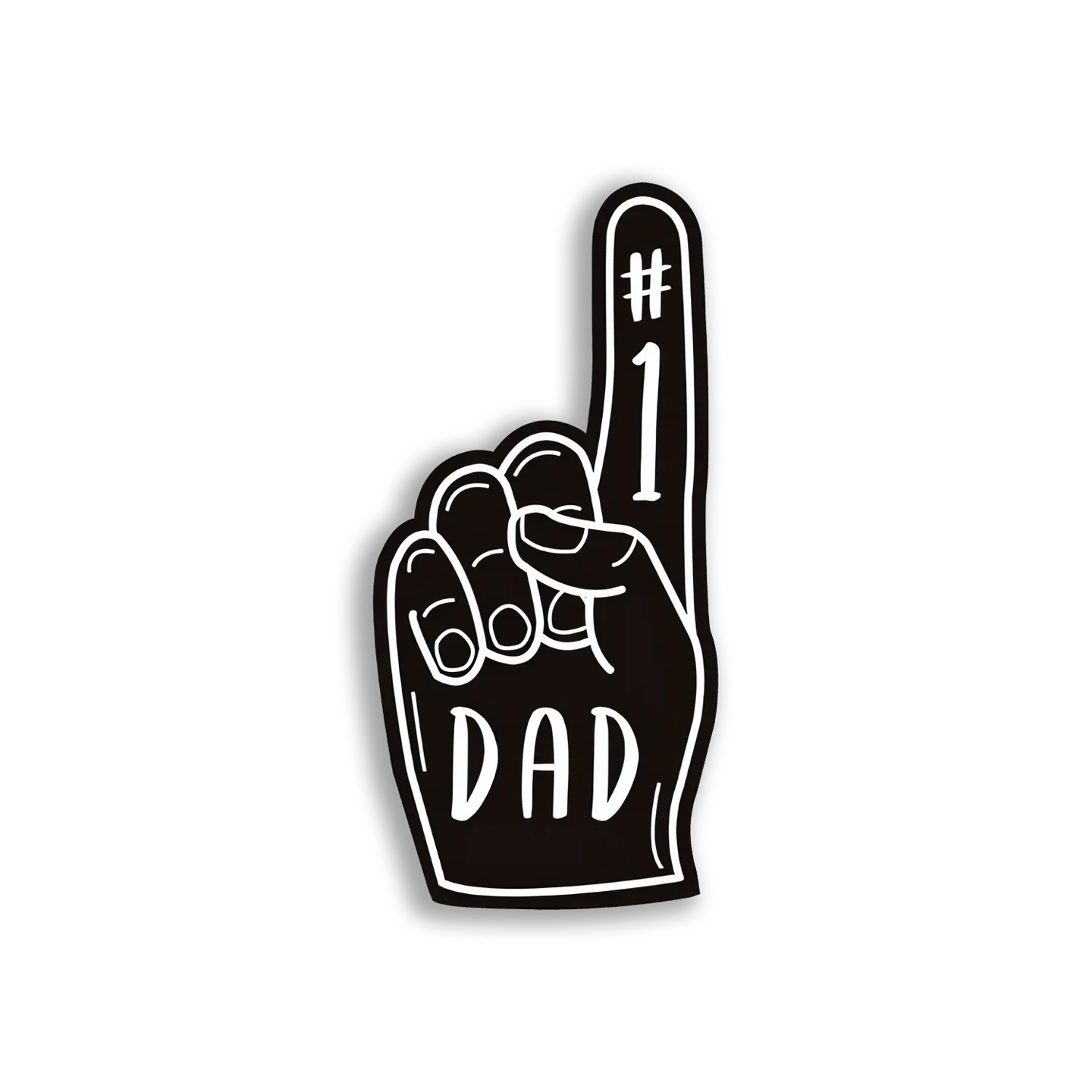 #1 Dad Foam Finger Sticker