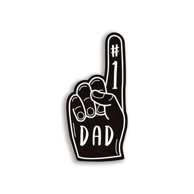 #1 Dad Foam Finger Sticker
