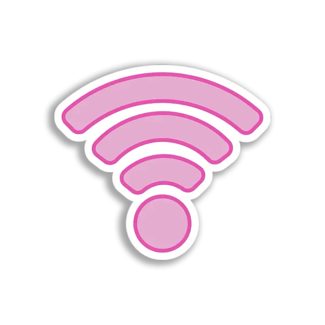 Pink Wifi Signal Sticker