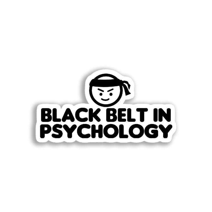 Black Belt in Psychology Sticker