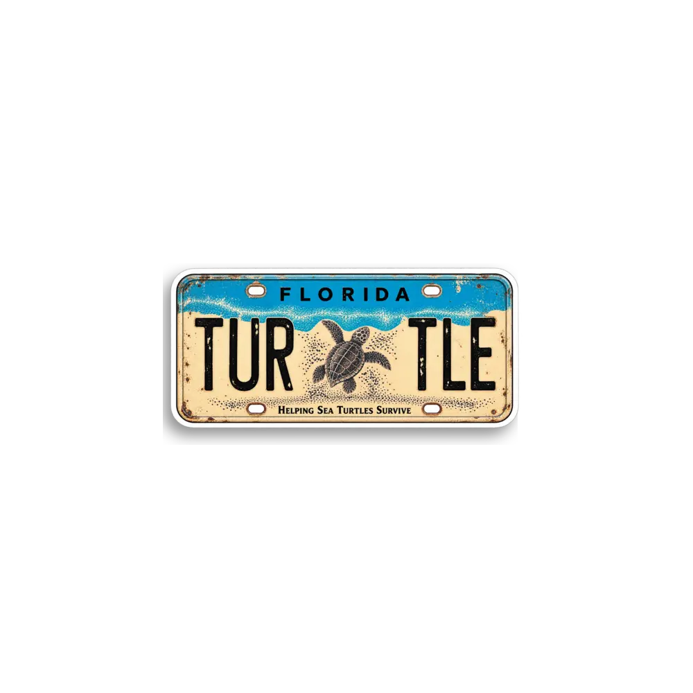 Florida Turtle Plate Sticker