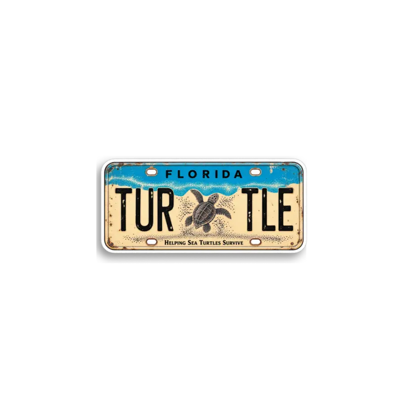Florida Turtle Plate Sticker