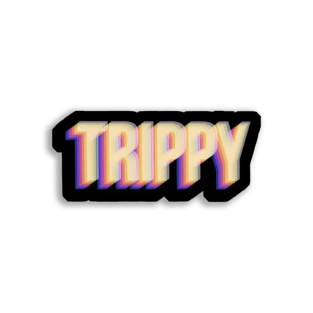 Trippy Sticker in Rainbow Colors Sticker