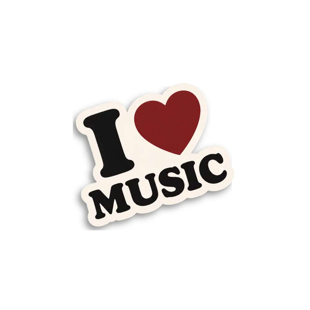 I Heart Music Sticker