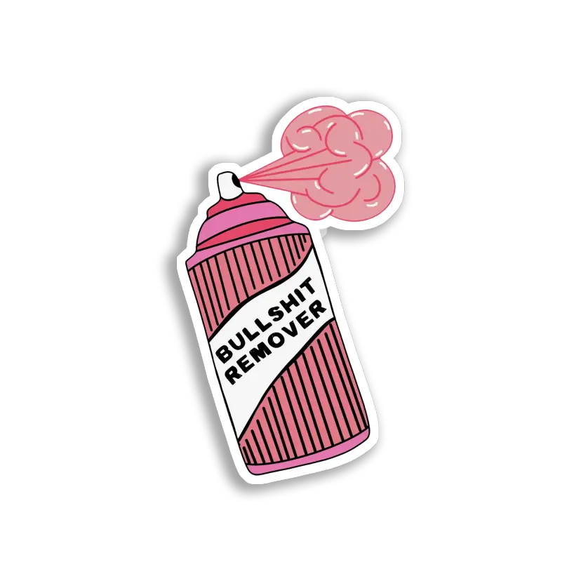 Bullshit Remover Spray Can Sticker