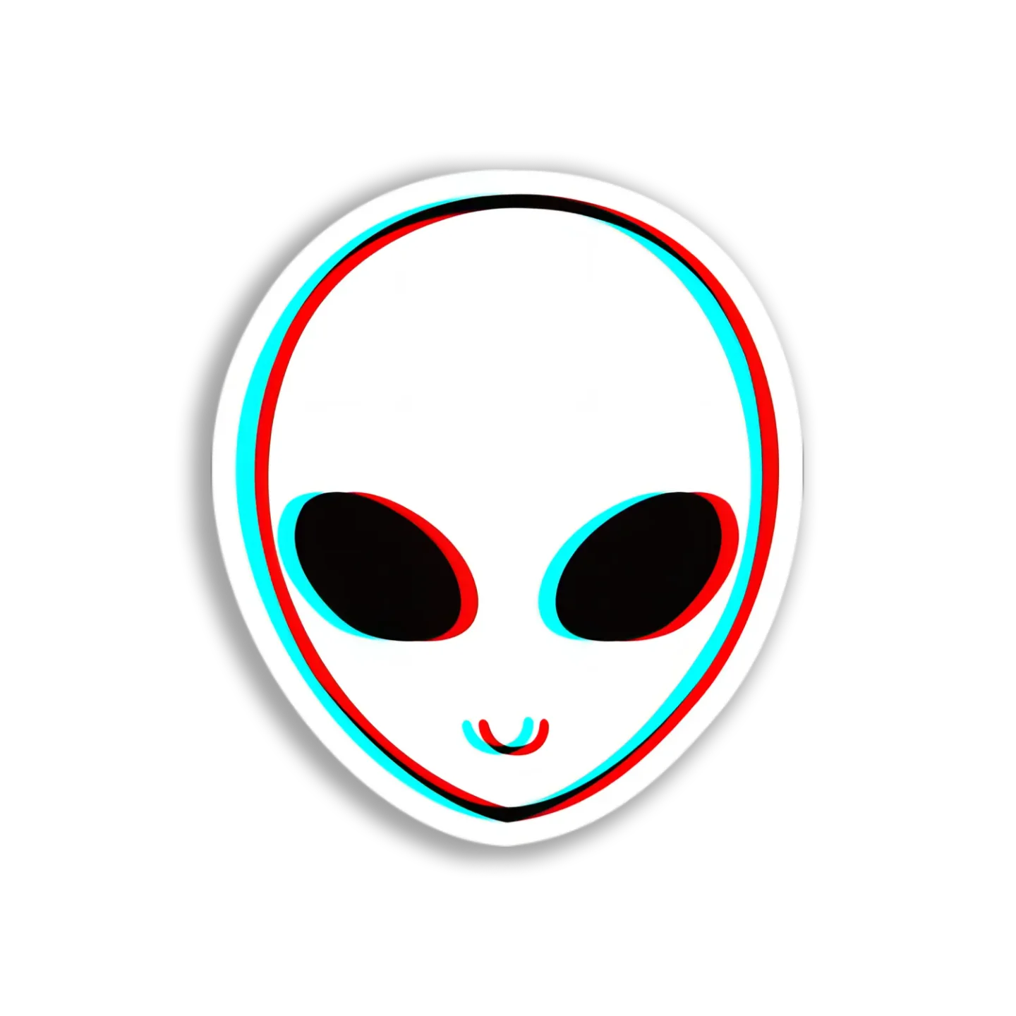 Alien Head Icon Sticker