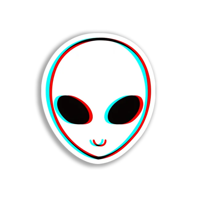 Alien Head Icon Sticker