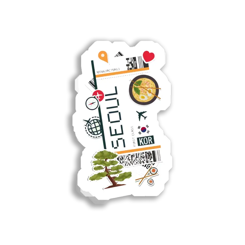 First Class Trip to Seoul, KOR Sticker