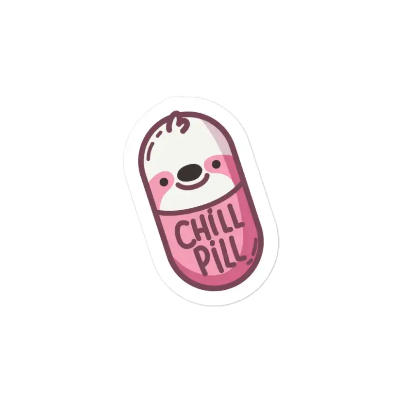 Cute Chill Pill Sloth Sticker