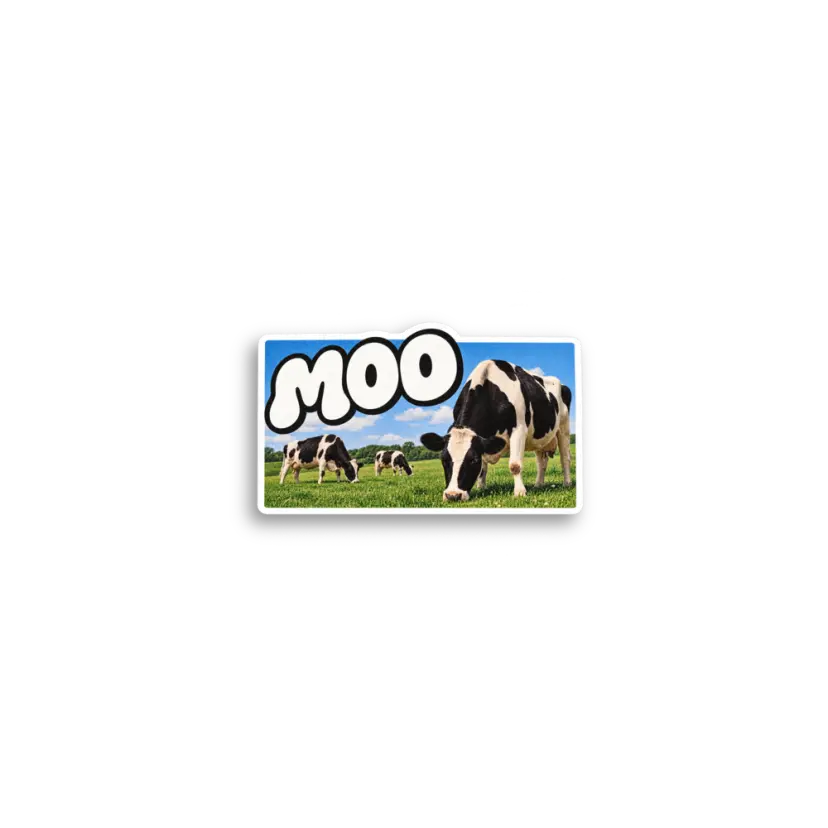 Moo Cow Photo Sticker