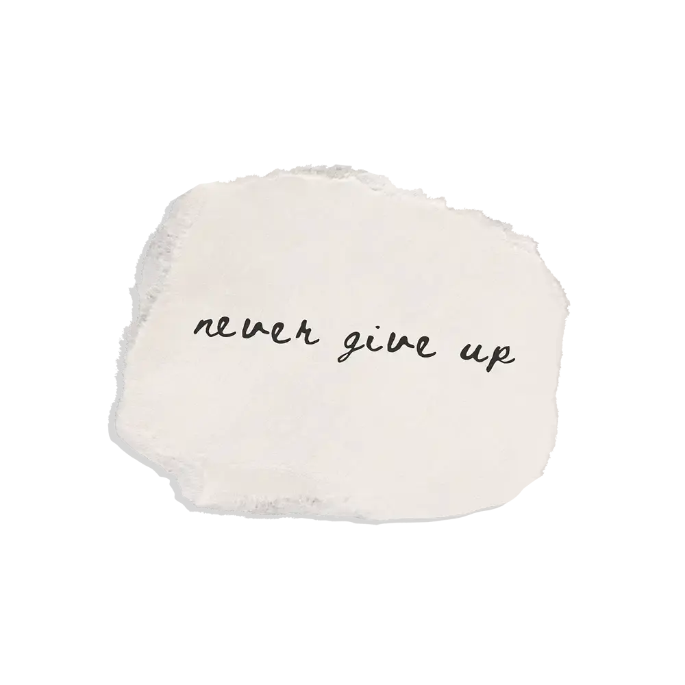 Never give up Sticker