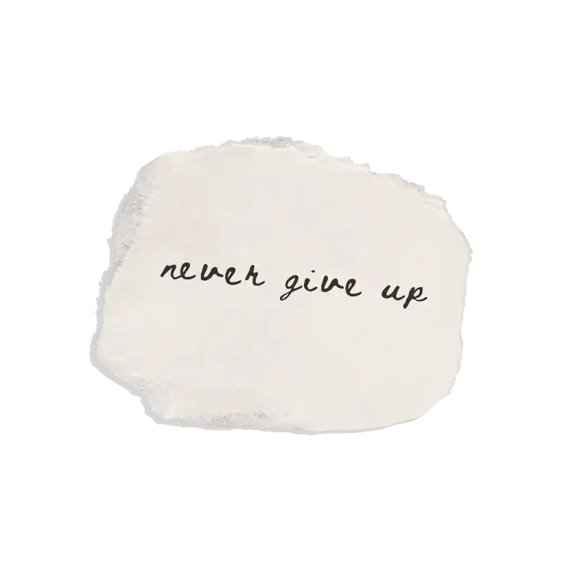 Never give up Sticker