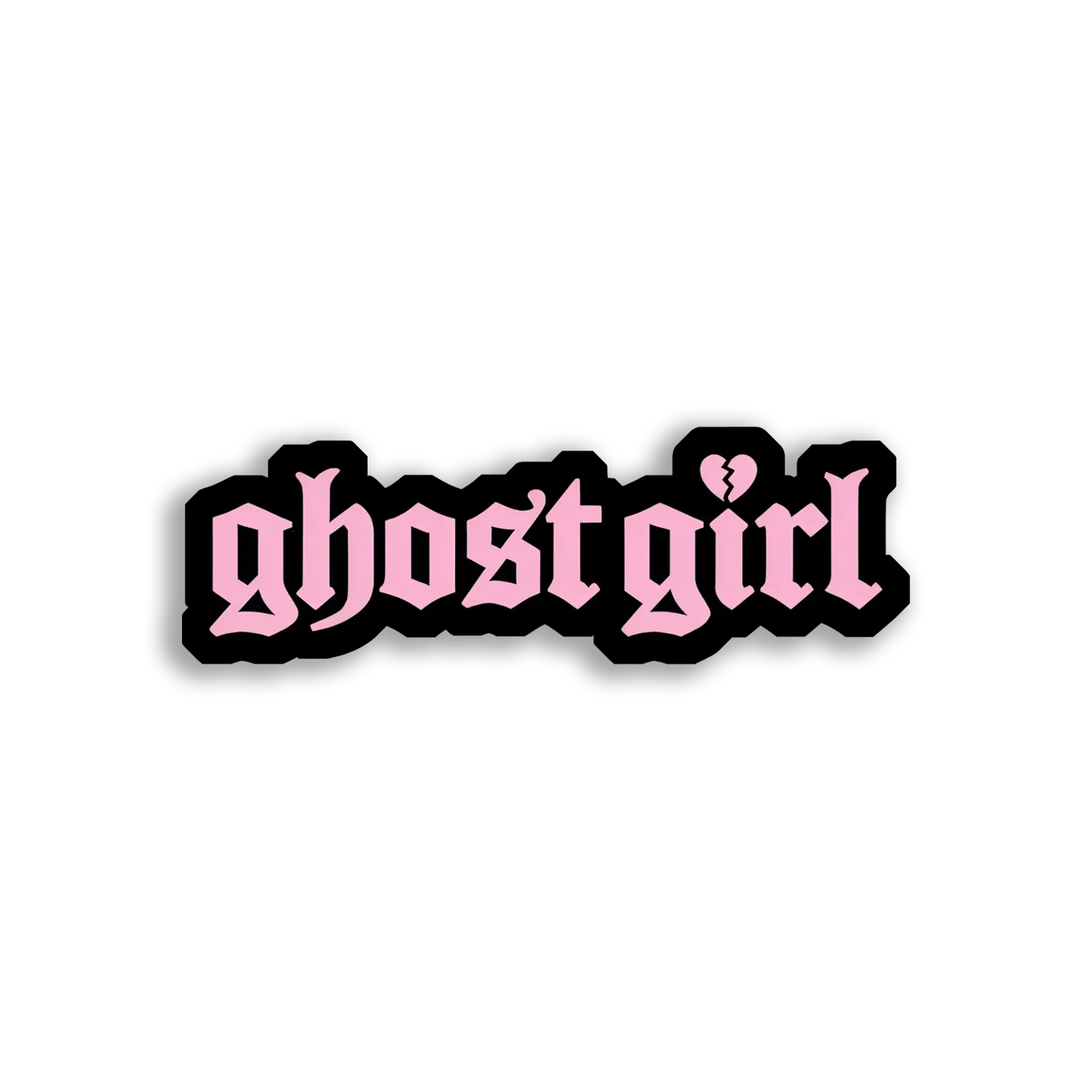 Ghost Girl With a Broken Heart Sticker