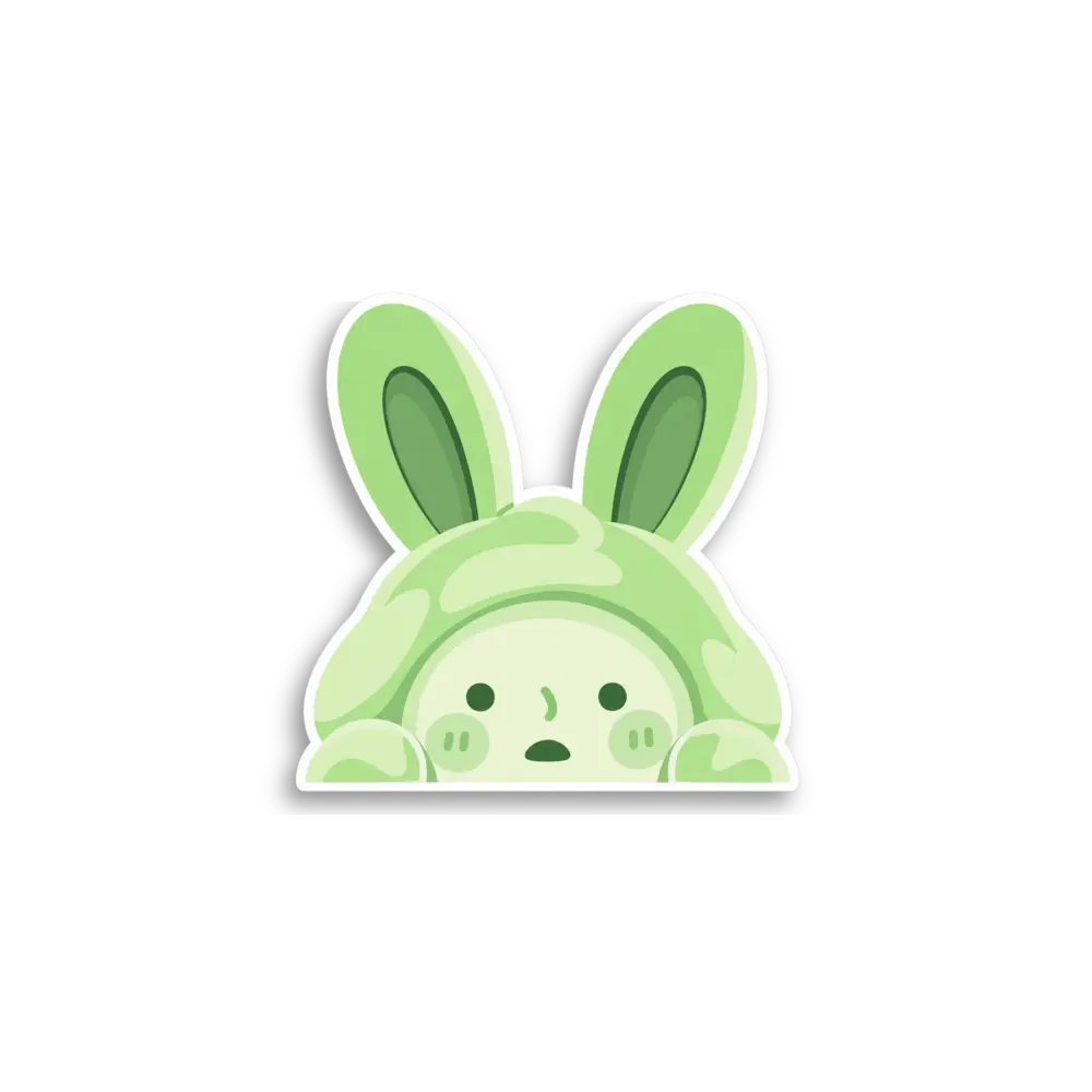 Bunny Hood Peeker Sticker