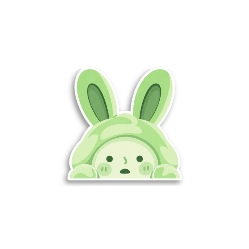 Bunny Hood Peeker Sticker