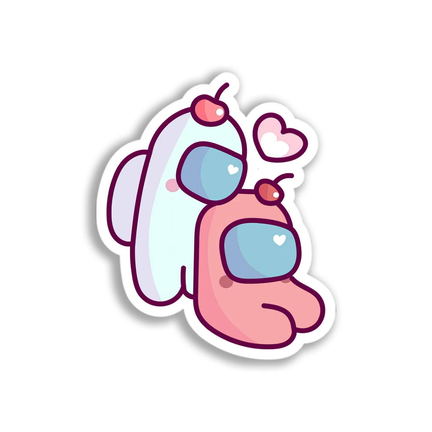 Cute Among Us Couple Sticker