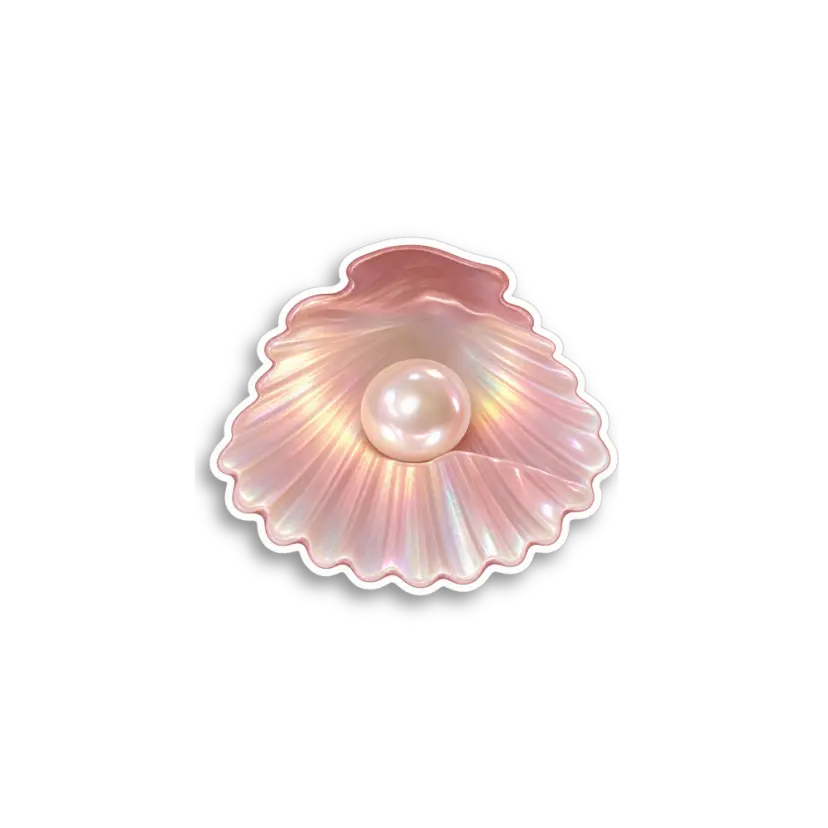 Pearl Seashell Sticker