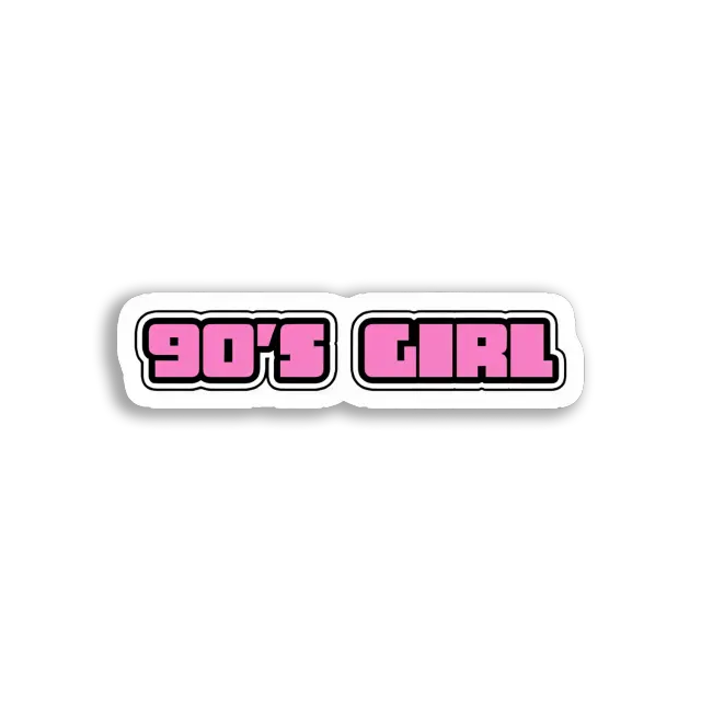 90's Girl Pink Sticker